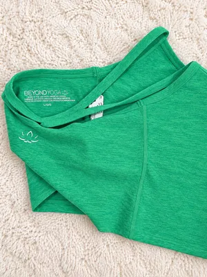 Beyond Yoga Spacedye Slim Racerback Crop Tank – Bright Emerald – L thumbnail 6