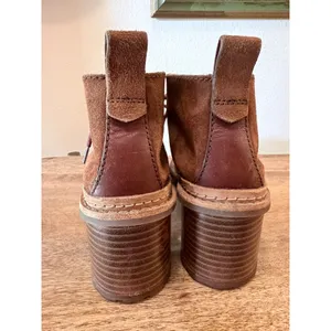 Clarks Trace Glow Brown Leather Suede Lace Up Ankle Boots 6‎ Fall Autumn thumbnail 2