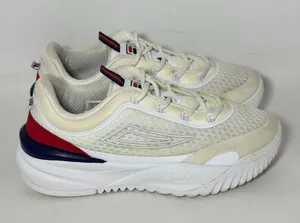 Women's Fila Disruptor Energized Lace Up Sneakers Size 8.5 White Red Blue thumbnail 1