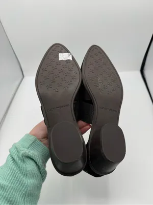 Lucky Brand Minnsy 2 Black Pointed Suede Leather Mules Size 6.5 fall autumn thumbnail 2