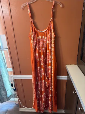 BloomChic Orange & Pink Floral Maxi Jumpsuit thumbnail 9
