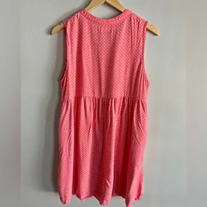 Old Navy Coral Boho Pintuck Sleeveless Dress Flowy Mini Women L thumbnail 6