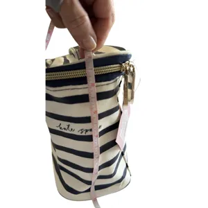 Kate Spade Womens Lunch Tote Bag Navy Cream Striped Insulated Zip Travel Cooler thumbnail 8
