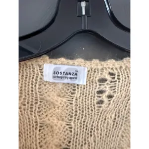 Sostanza Vintage Cream Pointelle Cable Knit Button Cardigan Sweater Cottage‎ thumbnail 4
