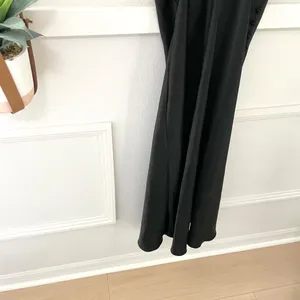Zara Black Satin Silky Button Side Midi Dress Size M 7969/221/800 thumbnail 8
