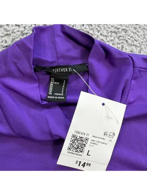 NWT Forever 21 Knit Crop Top Shirt Blouse Womens L Turtle Neck Drawstring Tie thumbnail 4