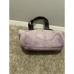 Y2K Vintage Rare Coach Lavender Soho Suede Tote 2004 thumbnail 14