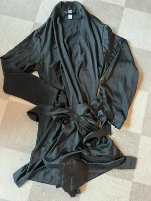 Stars Above Black Silk Robe thumbnail 1