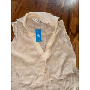 Cupshe Maxi swim cover XS Beige New Sleeveless Collared V-Neck‎ Side Slit Boho thumbnail 3