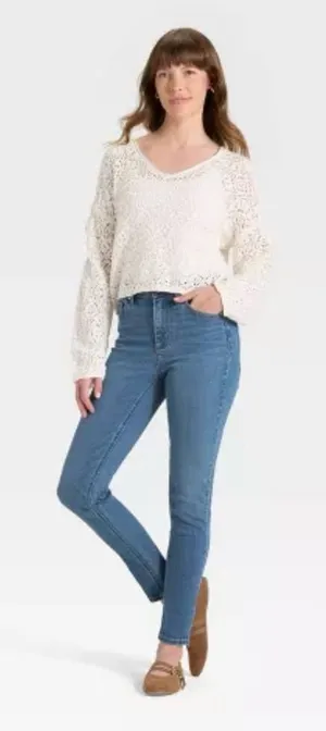 Universal Threads Women's High-Rise Skinny Jeans - Medium Wash Size 8/29 thumbnail 1