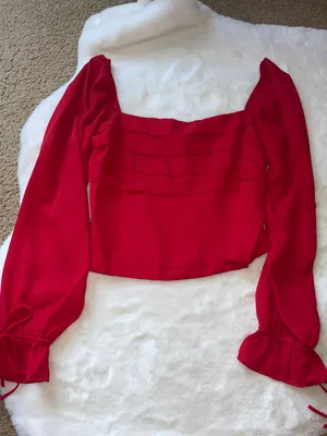 Francesca's Long Sleeve Crop Top thumbnail 1