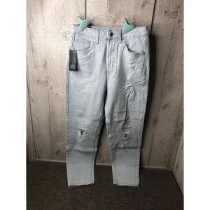Wild Fable Womens Denim Blue Jeans Size 2 27" Inseam Super High Rise Light Wash thumbnail 2
