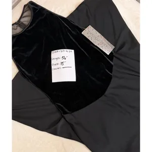 Betsy & Adam Vintage Velvet Mesh Back Formal Gown Black Sz 7/8 Women's 4/6 NWT thumbnail 4