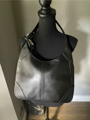 Coach Hobo Classic Black Leather Shoulder Bag - NWT thumbnail 2