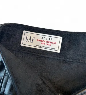 Gap black leather pants size 27 #leatherpants #gap thumbnail 4