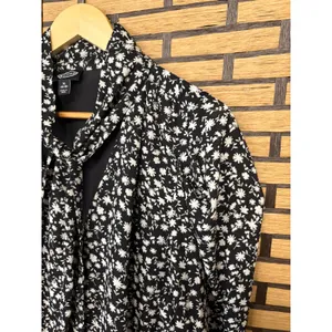 Scoop Black And White Floral Tie Neck‎ Dress Size XL thumbnail 5
