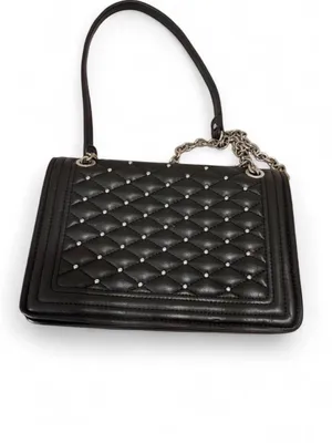 Zara Black Quilted Studded Chain Crossbody Bag thumbnail 3