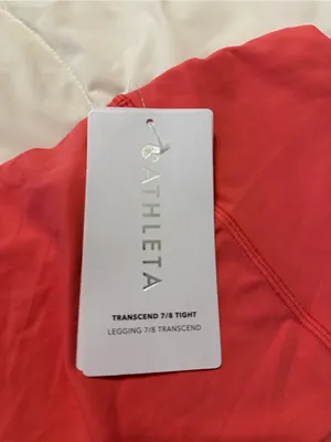 Athleta Coral Pink High-Rise Transcend 7/8 Tights - Performance - NWT - Size 1X thumbnail 9