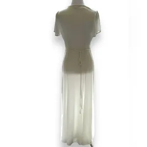 Lulus Heart of Marigold dress maxi party size S wrap white boho beach rehearsal thumbnail 6