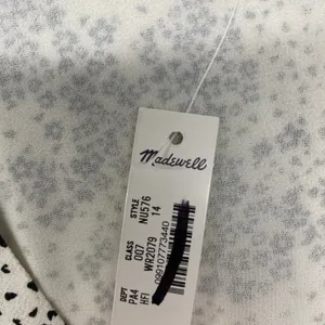 Madewell Dress Size 14 Harper Floral Ivory Puff Sleeve V Neck Midi Floral NU576 thumbnail 8