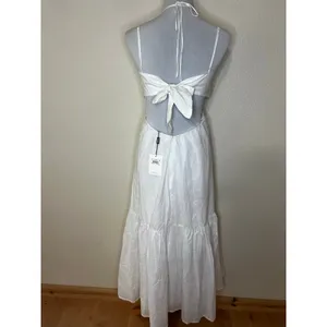 Bardot Willow Strappy Cotton Midi Dress in orchid white NEW MEDIUM US 6 REVOLVE thumbnail 5
