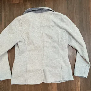 LL Bean Herringbone Knit Blazer Light Blue Grey Cotton Jacket S Regular 290573 thumbnail 7