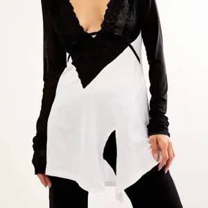 Free People Rendezvous Top Semi Sheer Ivory Combo M thumbnail 4