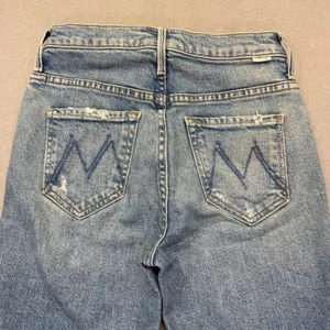 MOTHER The Tripper High Rise‎ Straight Leg Distressed Jeans Blue Size 24 READ thumbnail 2