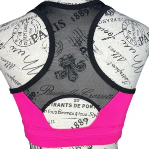 BCG (M) Pink Racerback Sports Bra Mesh Back Tru‑Wick Fabric Black Details thumbnail 7