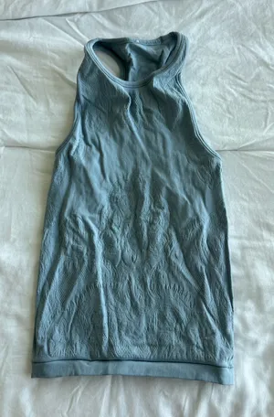 Lululemon Grey High Neck Racerback Tank Top thumbnail 1