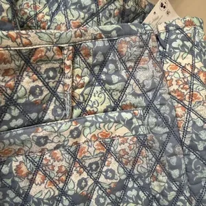 Free people Mini Quilted Blue Floral Skirt(Size 10) thumbnail 8