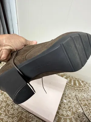 Bandolino Olive Brown Suede Lace-Up Heeled Ankle Boots thumbnail 12