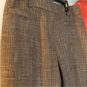 Carlisle Wool Blend Pants Women Size 6 Brown Straight Leg Trouser Tweed Lined thumbnail 2