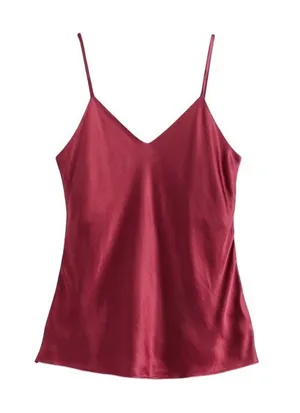 Nine Britton Burgundy V-Neck Camisole  thumbnail 1