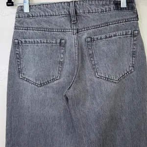 Hollister Washed Grey Faded Low-Rise Baggy Wide Leg Cotton Denim Jeans 2/26 thumbnail 5