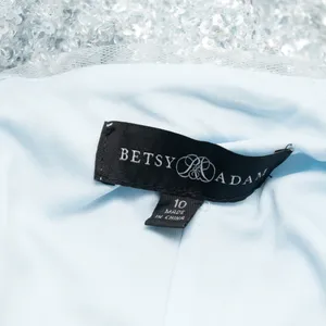 Betsy &‎ Adam - Ice Blue Sequined Floor Length Gown thumbnail 4