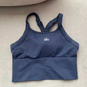 Alo Yoga Seamless Ribbed Favorite Bra Tank Navy XS thumbnail 2