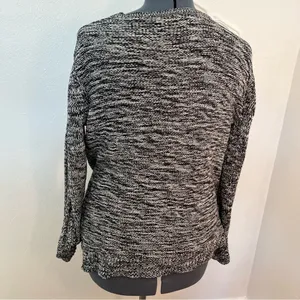 Old Navy‎ Women's Size XL Pullover Crewneck Sweater Cable Knit Black Marled thumbnail 9