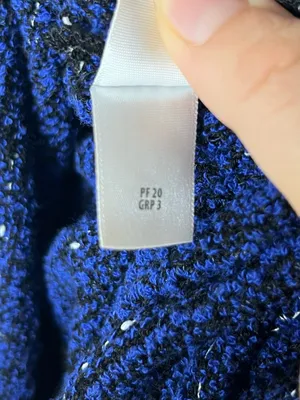 St John Collection Tweed Knit Sleeveless Dress Career Professional in Royal Blue thumbnail 8