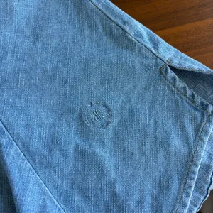 90s Vintage Bill Blass Denim Top M Button Front Western Cottage Coastal Grandma thumbnail 16