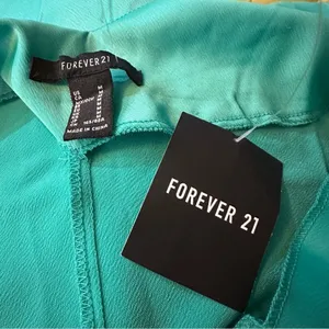Forever 21 Green Satin Cowl‑Neck Dress – Size Medium – NWT thumbnail 7