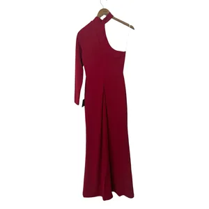 Lulus Keep It Interesting Red Cutout One-Shoulder Maxi Dress size Small NWT thumbnail 4