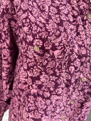 In Good Company Sz L Floral Corduroy Button Down Shirt Cotton NWOT 100% cotton thumbnail 4