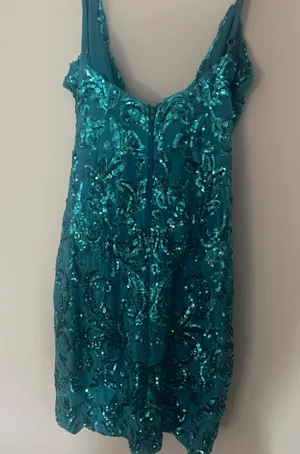 Windsor Blue/Teal Sequin Dress thumbnail 2