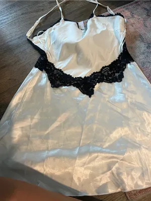 Verge girl Silky White Lace-Trim Night Slip - Women's Intimates thumbnail 8
