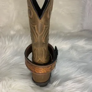 Handmade Removable Women’s Boot Band/Cuffs Brown thumbnail 2