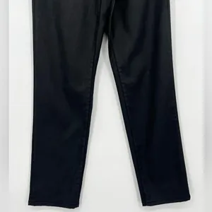 🆕 NWT Banana Republic High Rise Straight Leg Ankle Jeans Wax Coated Black Sz 26 thumbnail 10