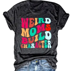 Weird Moms Build Character T-Shirt Deep Gray 8/10 thumbnail 2