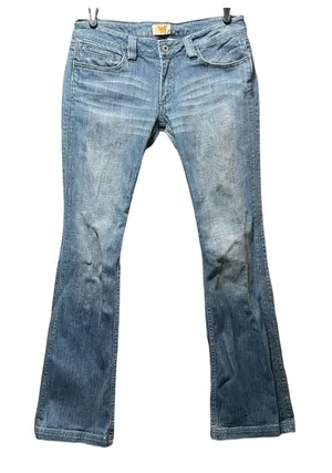 Antik Denim Womens 30 Bootcut‎ Jeans Medium Wash Embroidered Pockets Low Rise thumbnail 1