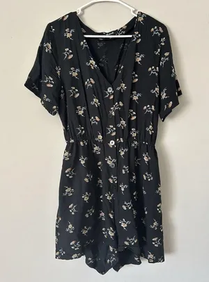 Madewell Daisy Print Button Up Boho Feminine Cottagecore Romper Size Large thumbnail 13